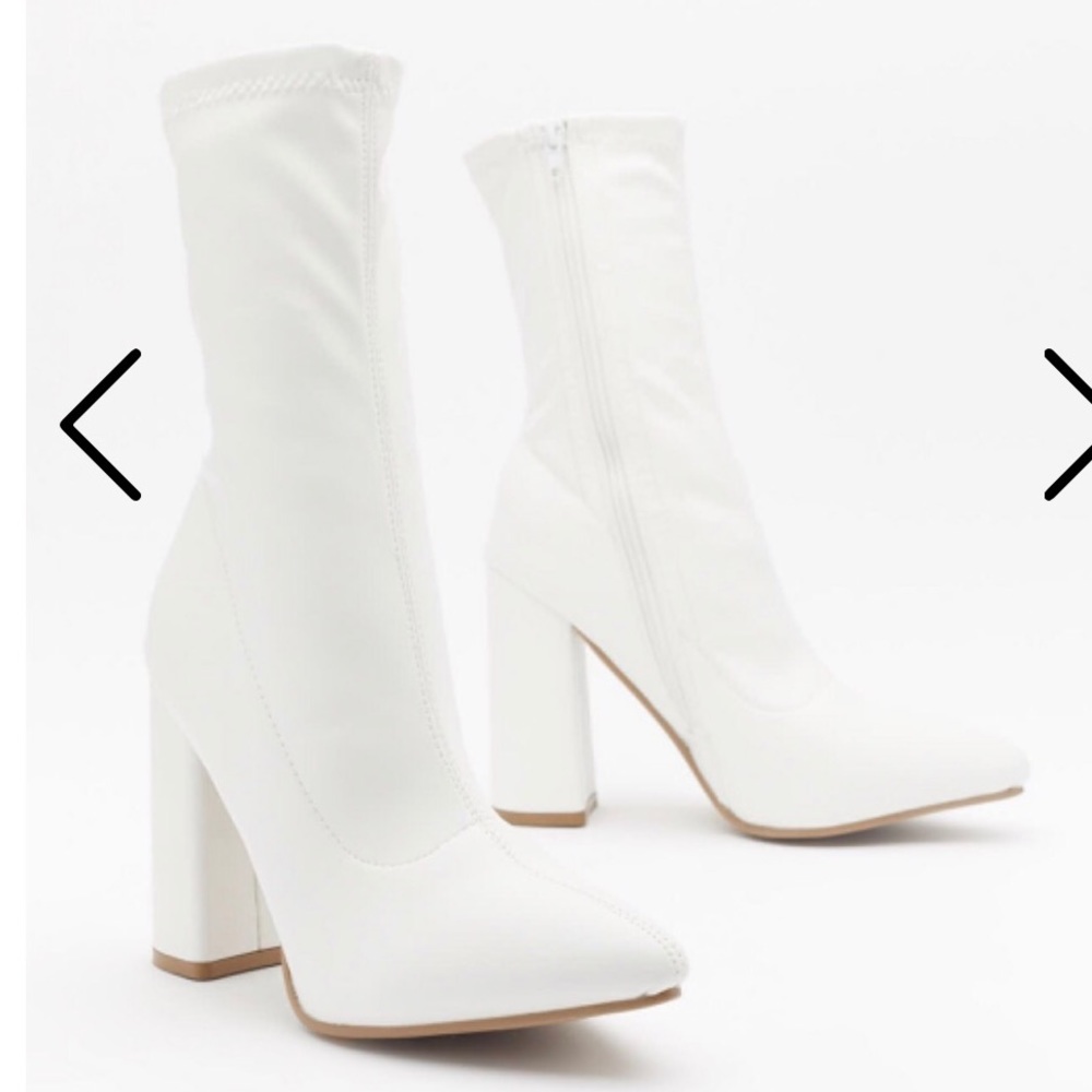 70s Style Faux Leather Sock Boots